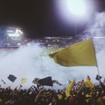 Fotbollsplan med publik